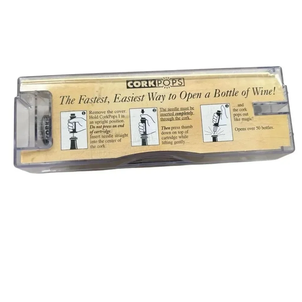 CORK POPS Wine Bottle Opener With Partial Cartridge
